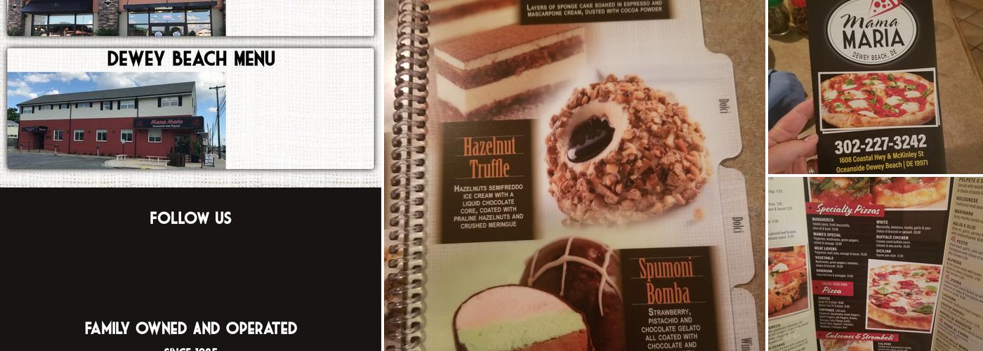 Mama Maria's Restaurant and Beach Bar Menu