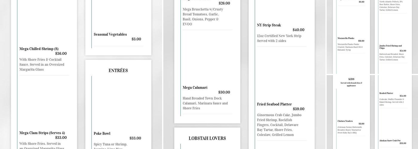 Rusty Rudder Menu