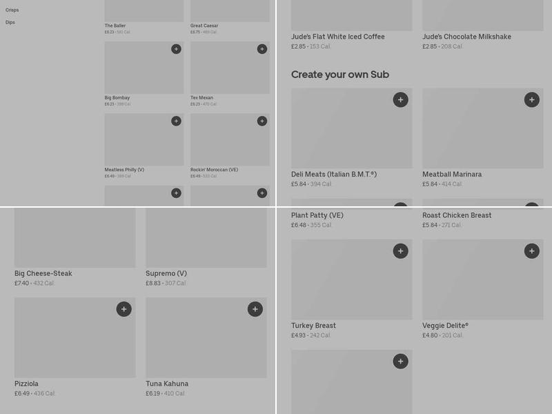 Subway Menu