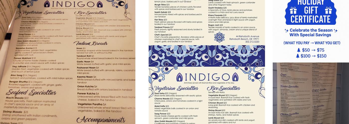 Indigo Menu