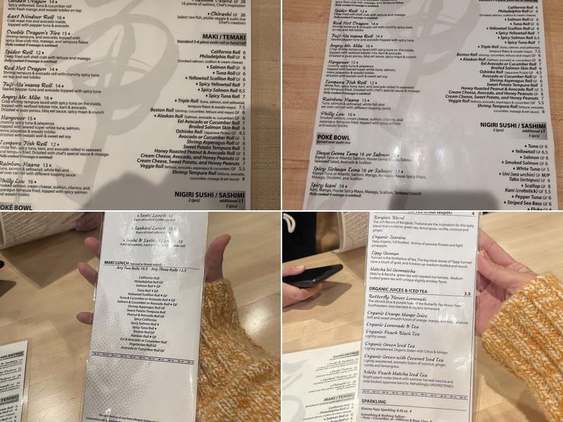 Tiger Belly Noodle Bar Menu