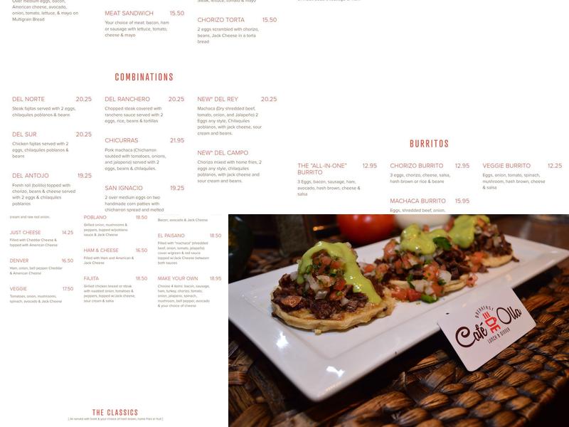 Café De Olla Restaurant Menu