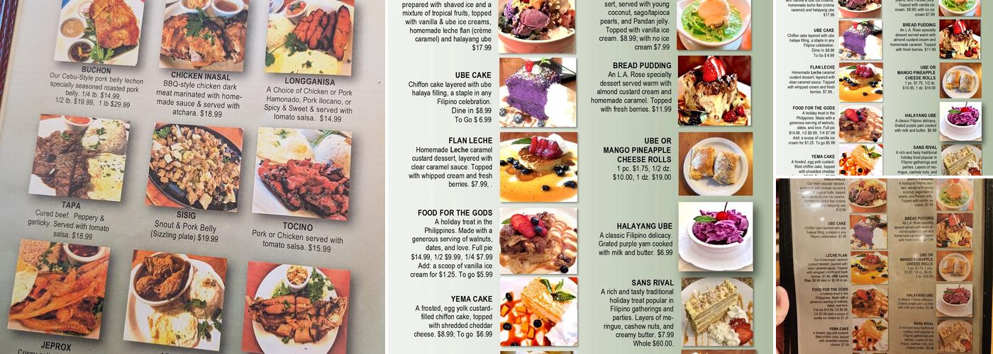La Rose Cafe Menu