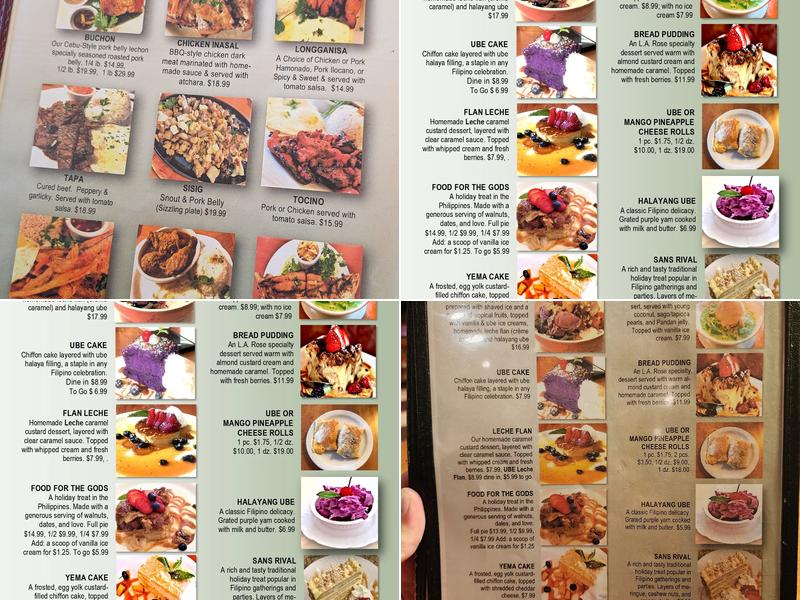 La Rose Cafe Menu