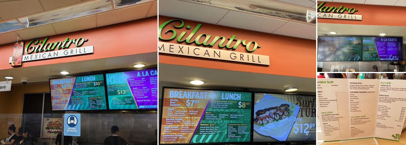 Cilantro Mexican Grill Menu