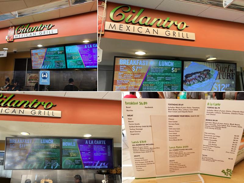 Cilantro Mexican Grill Menu