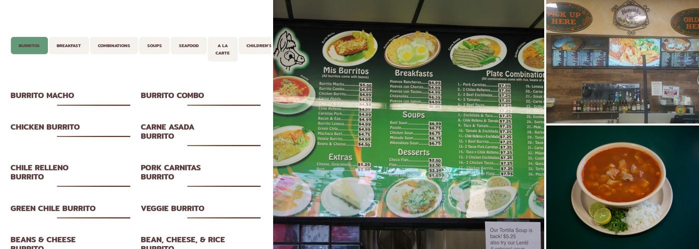 Mis Burritos Menu