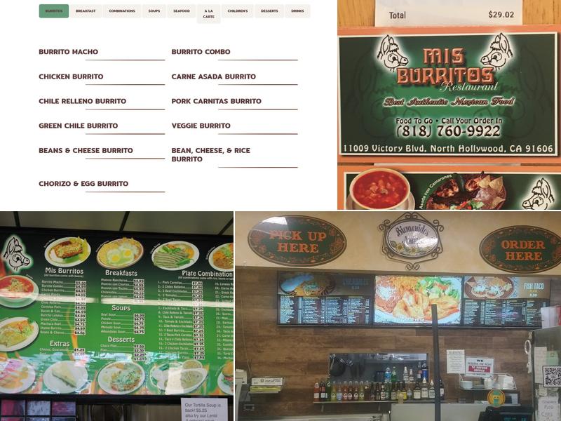 Mis Burritos Menu