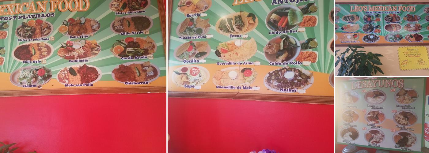 Leo's Mexican Food Menu