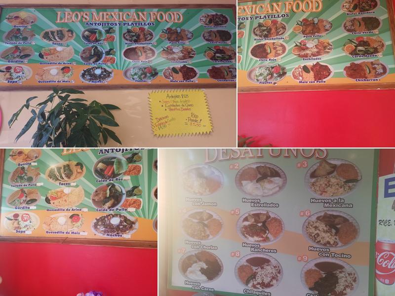 Leo's Mexican Food Menu
