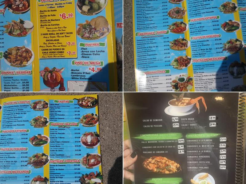 Candilejas Restaurant Menu