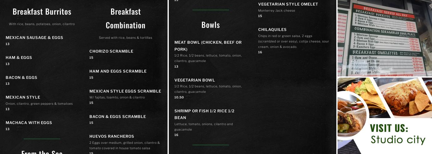 Cactus Taquerias #3 Menu