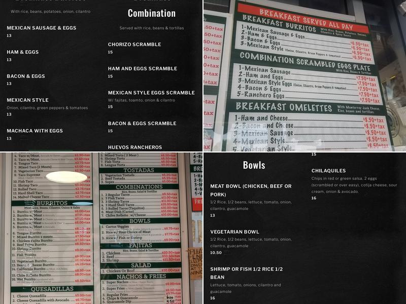 Cactus Taquerias #3 Menu