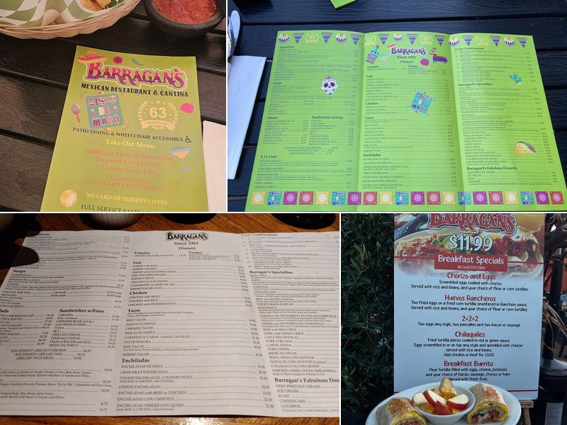 Barragan's Menu