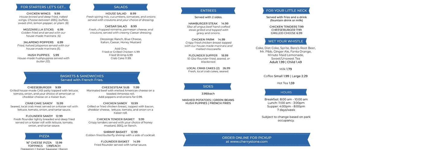 Littleneck Cafe Menu