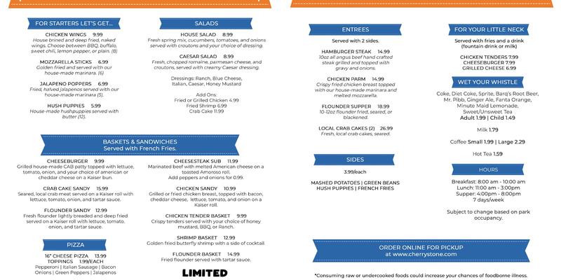 Littleneck Cafe Menu
