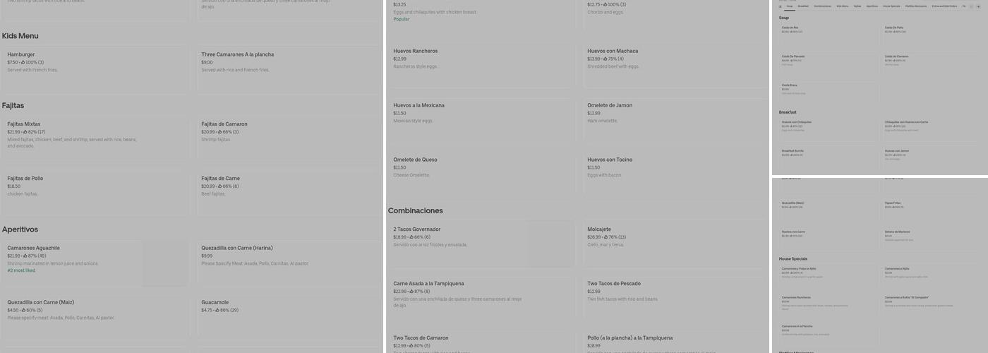 El Compadre Restaurant Menu