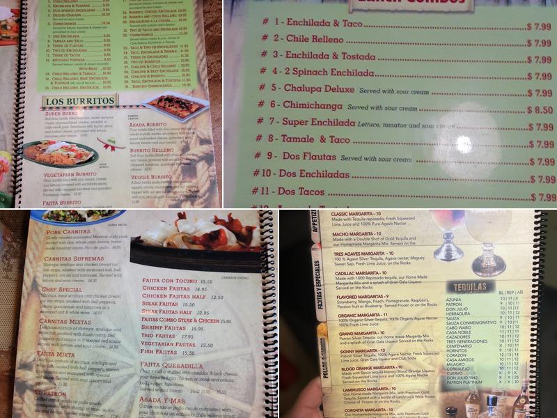 Rancho Chico Menu