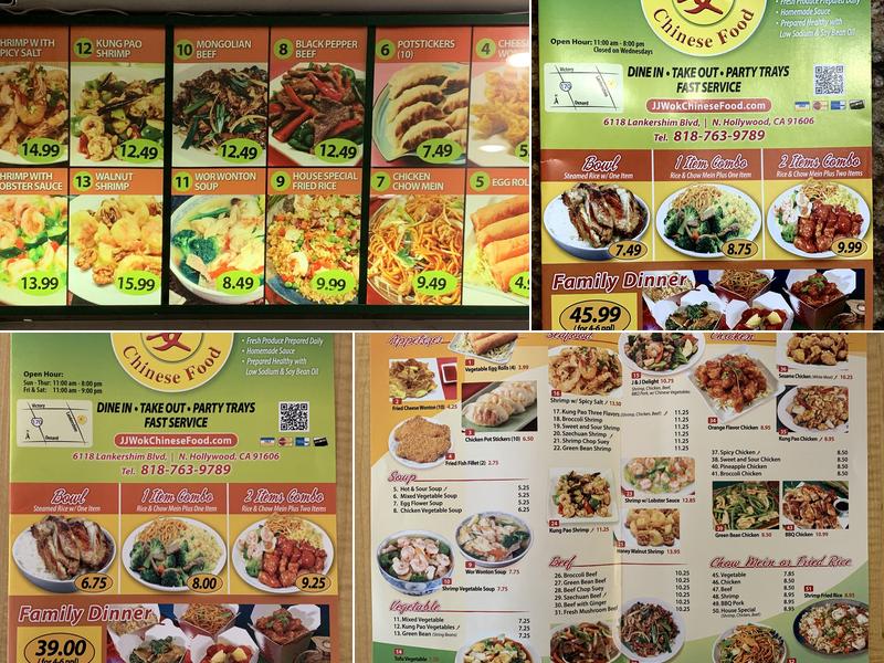 J & J Wok Menu