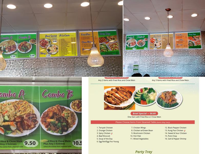 Wong's Wok Chinese Food Menu