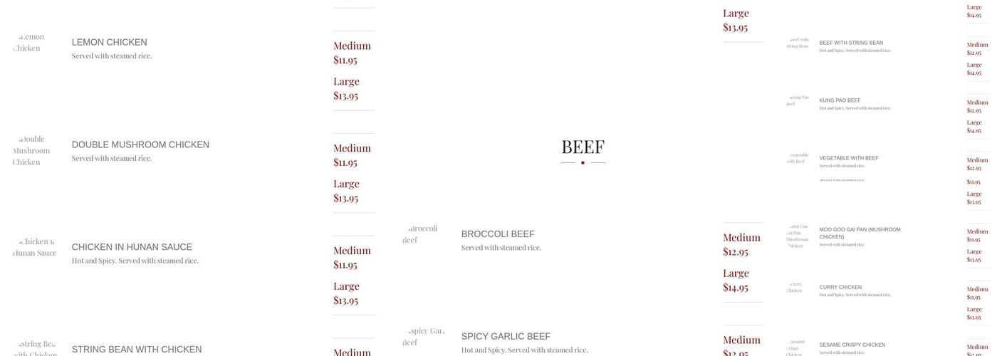 Rice Wok Menu