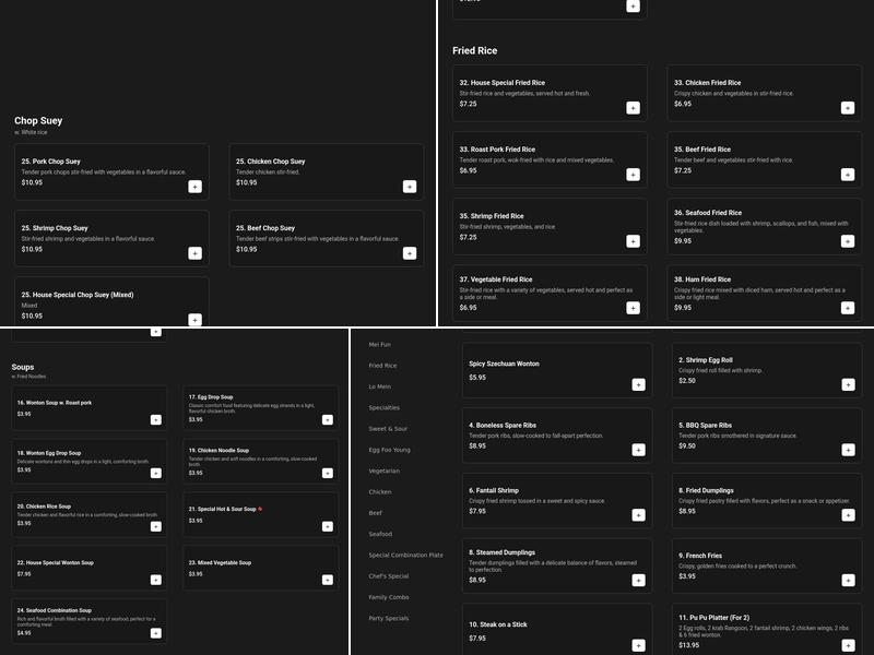 No. One Chinese Restaurant Menu