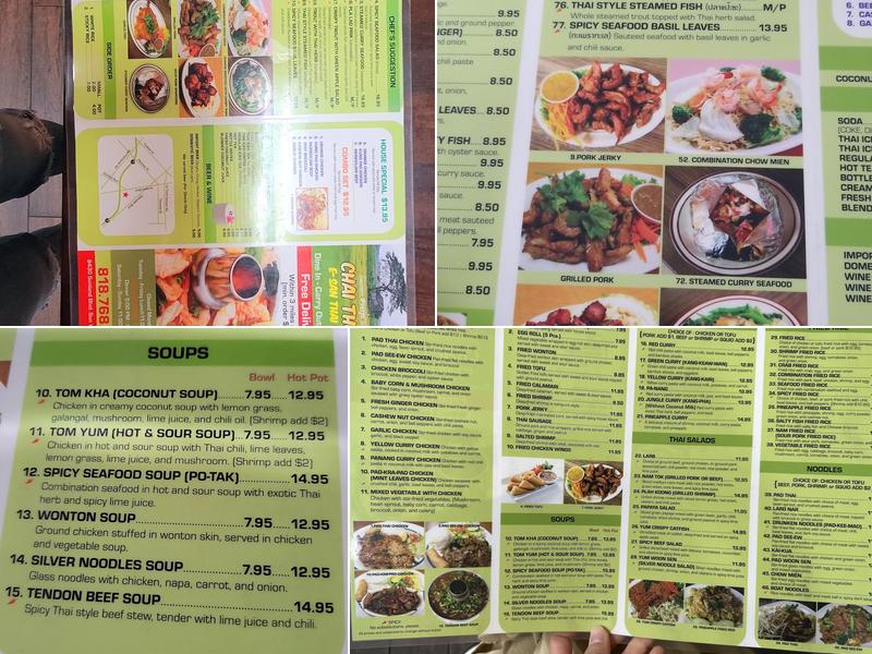 Chai Thung Menu