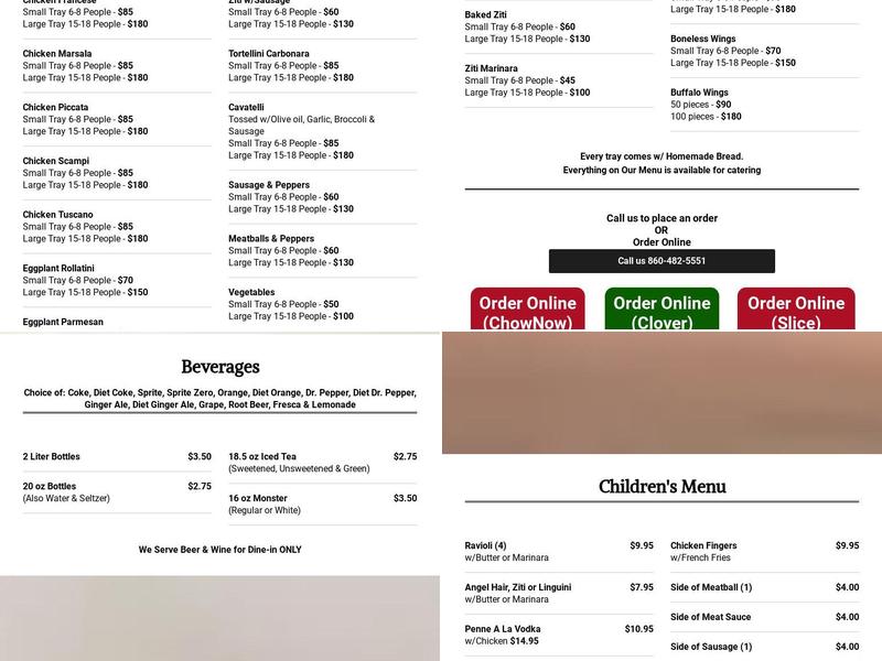 Vinny's Restaurant & Pizza Menu