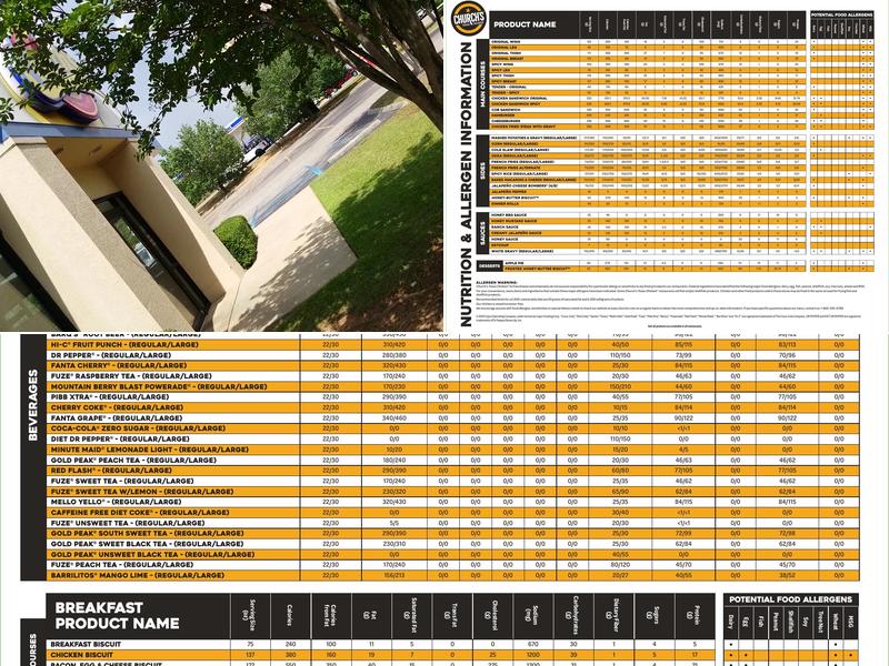 Church's Texas Chicken Menu
