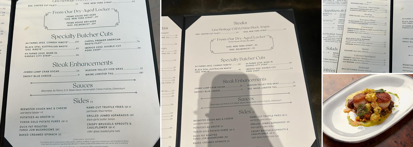 Old Hickory Steakhouse Menu