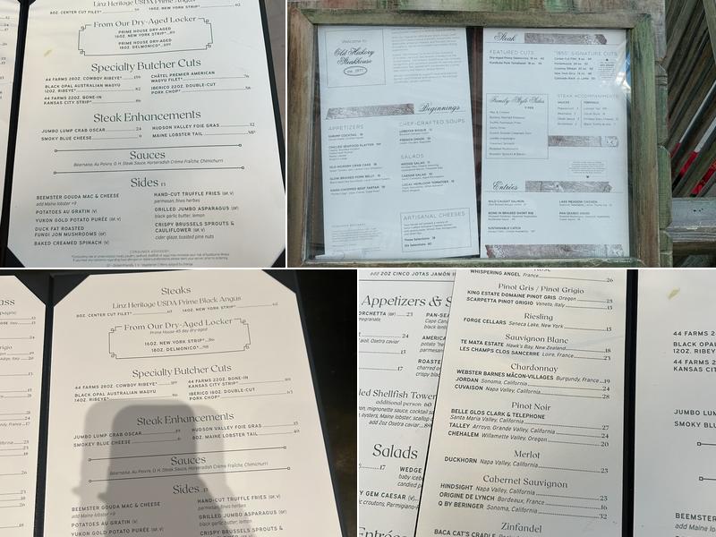 Old Hickory Steakhouse Menu