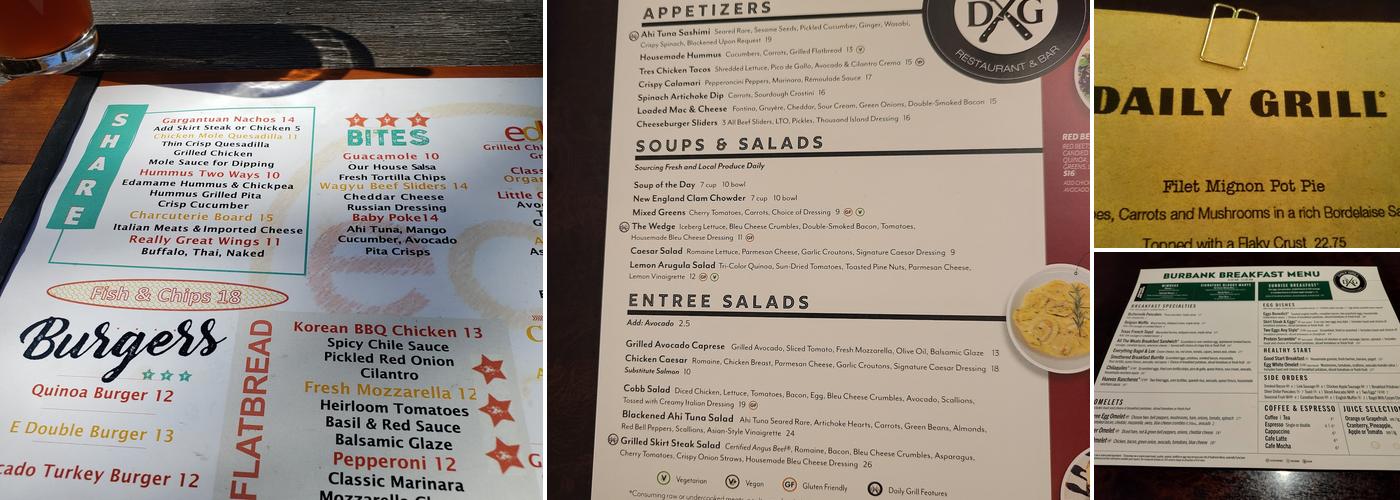 The Daily Grill Menu