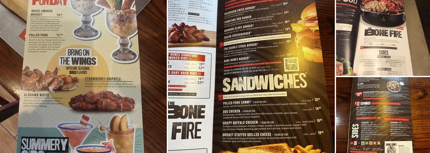 Smokey Bones Kissimmee Menu