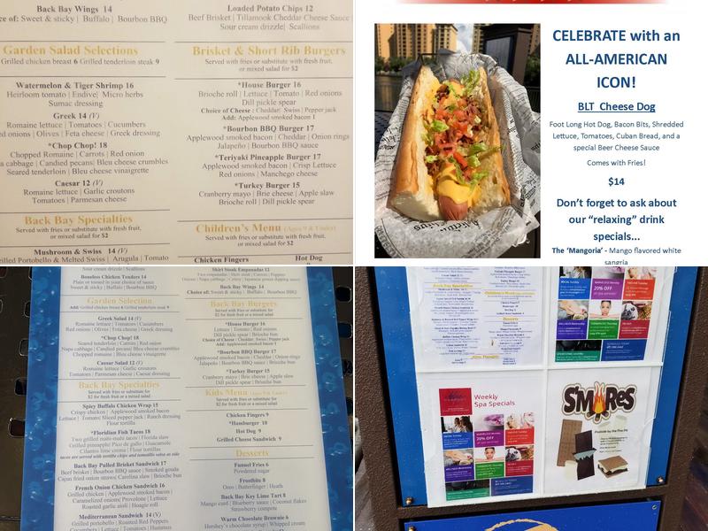 Back Bay Bar & Grill Menu