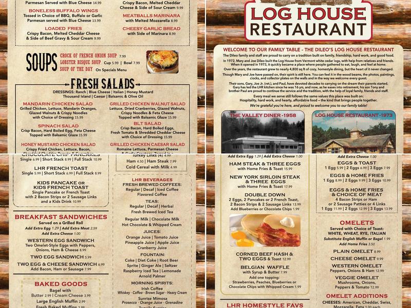 Log House Menu