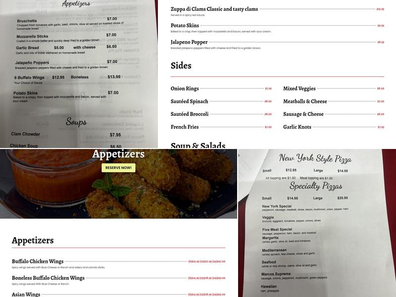 Noli's Restaurant Menu