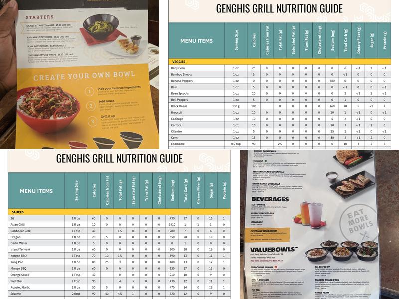 Genghis Grill Menu