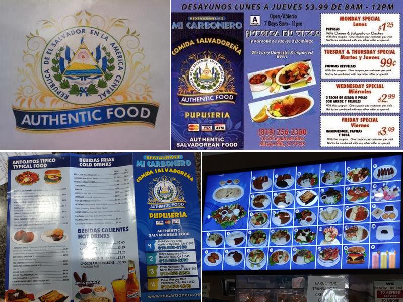 Mi Carbonero #1 Menu