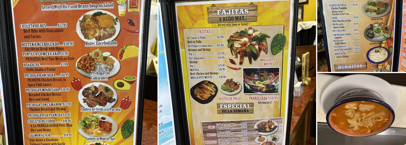 Casa 7 Mares Restaurant Menu