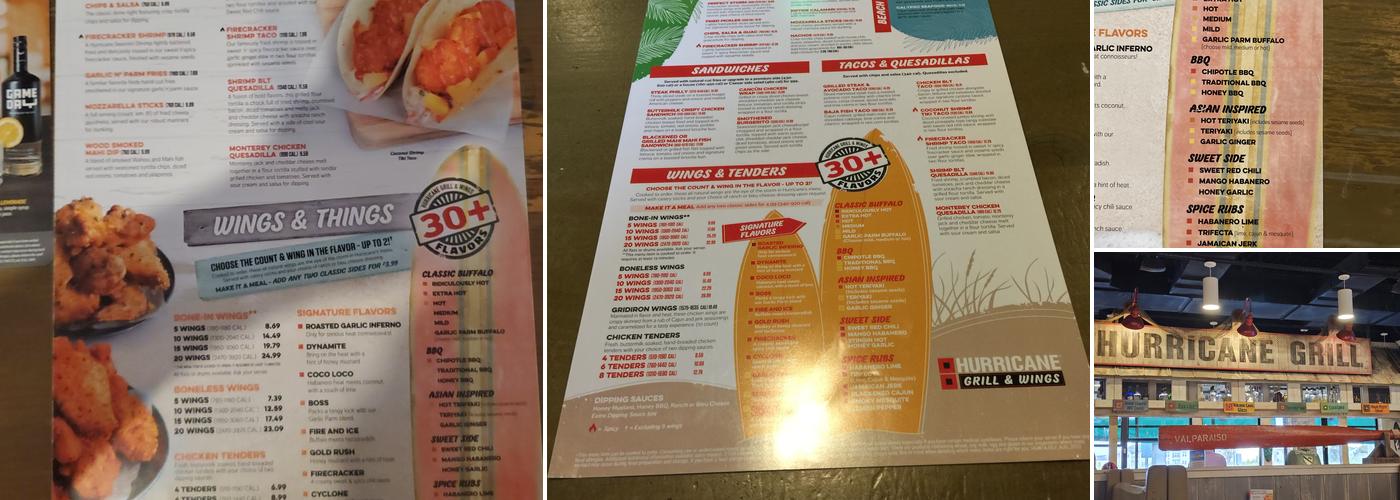 Hurricane Grill & Wings Menu