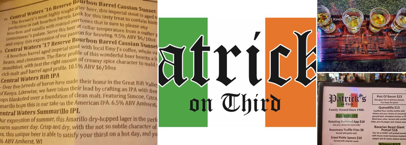 Patrick's on Third Menu