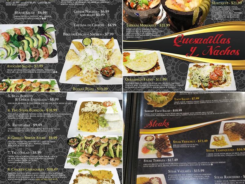 La Terraza Mexican Grill and Bar Menu
