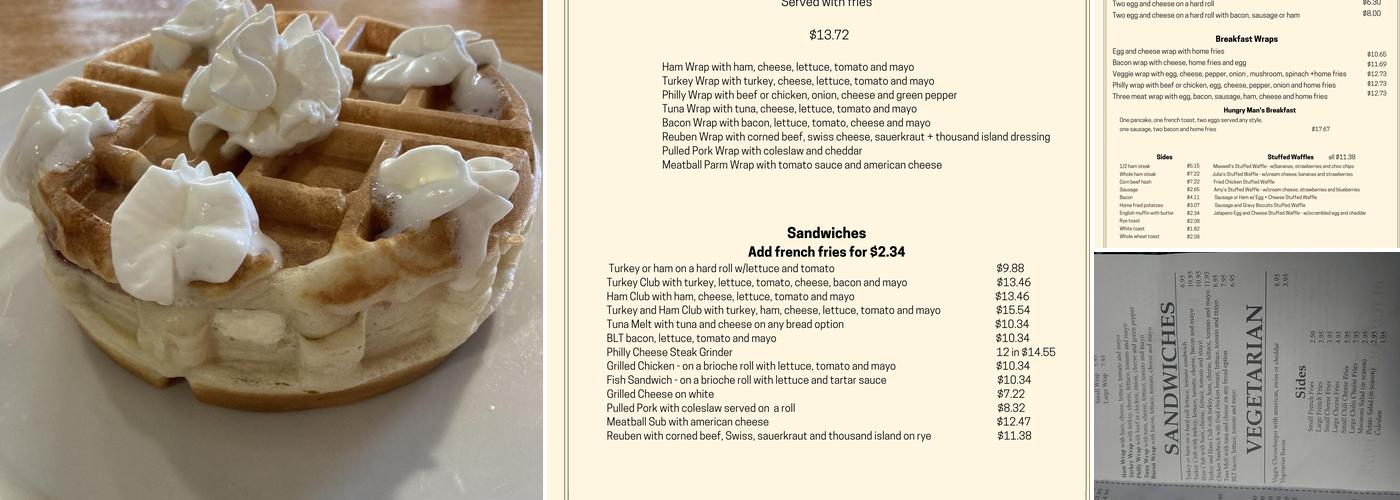 Asa’s Winsted Diner Menu