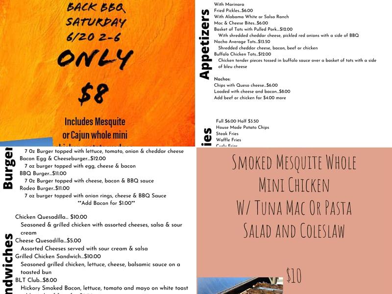 The Rusty Nail Bar & Grill Menu