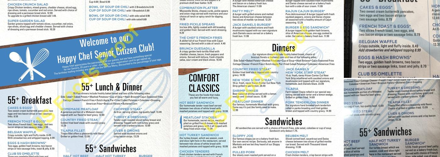 Happy Chef Restaurant Menu