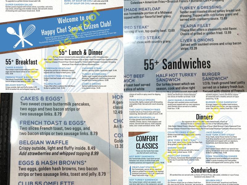 Happy Chef Restaurant Menu