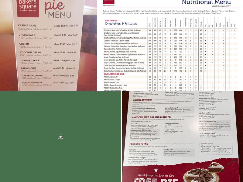 Bakers Square Menu