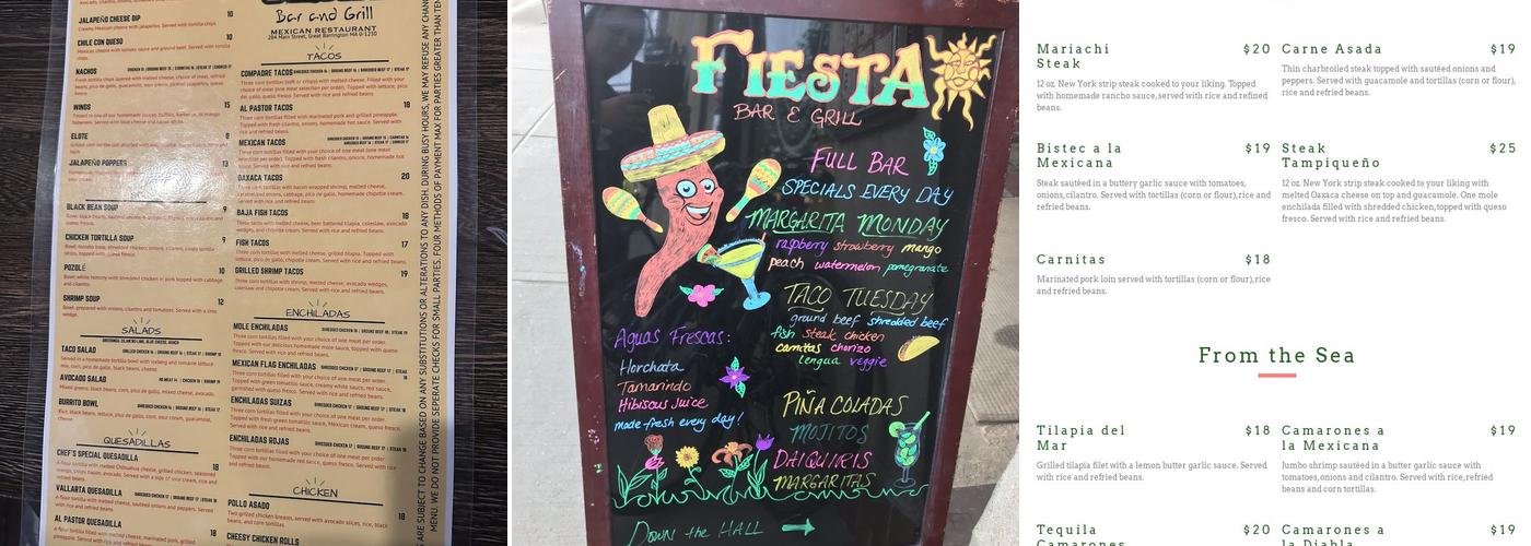 Fiesta Bar and Grill Menu
