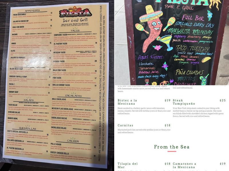 Fiesta Bar and Grill Menu