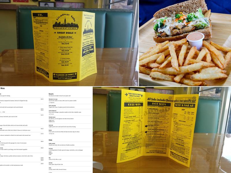 Broadway Subs Menu